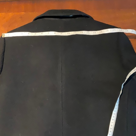 BALMAIN MEN'S 54 BLACK PEA COAT JACKET - Picture 16 of 16